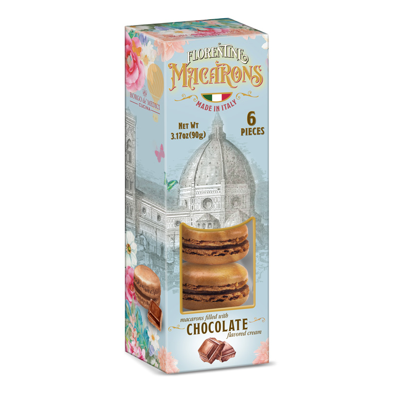 Borgo de Medici Chocolate Florentine Macarons 90g Borgo de Medici Chocolate Florentine Macarons 90g