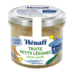 Spread de Truta Legumes e Limão Confitado Hénaff 90g