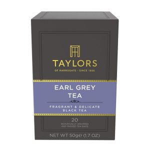 Chá Preto Earl Grey em Saquetas (20un) Taylors of Harrogate 50g