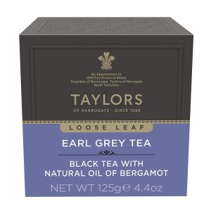 Chá Preto Earl Grey Solto em Caixa Taylors of Harrogate 125g