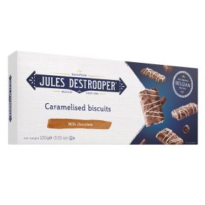 Biscoitos Caramelizados com Chocolate de Leite Jules Destrooper 100g