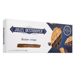 Jules Destrooper Butter Crisps with Belgian Dark Chocolate 100g
