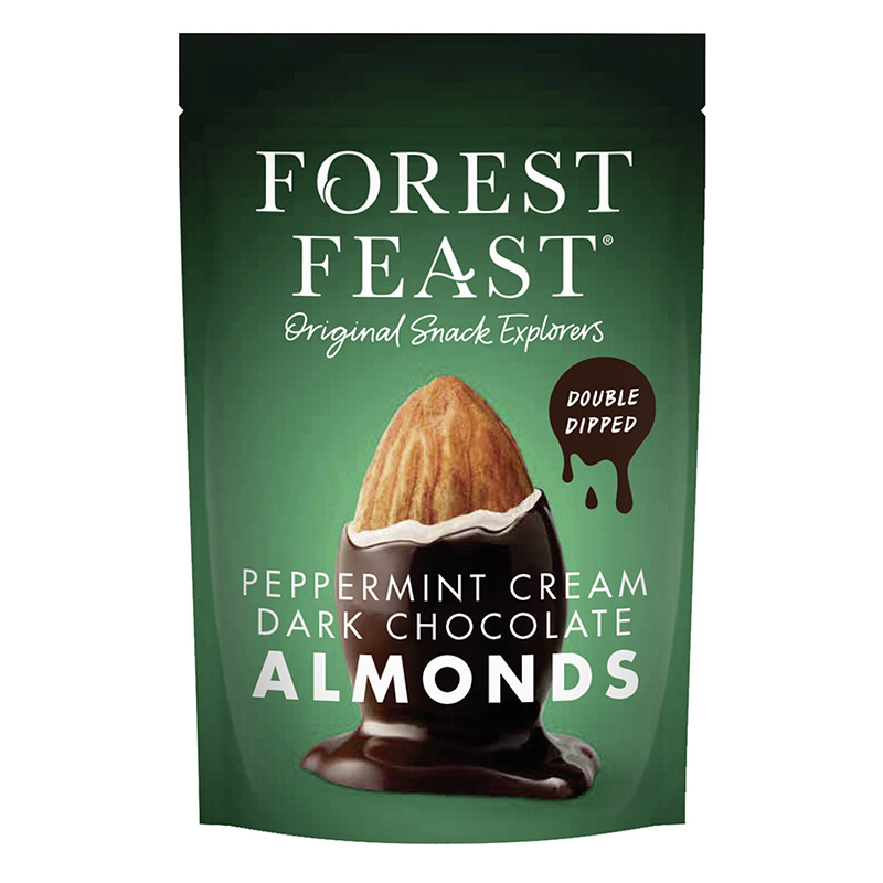 Forest Feast Peppermint Cream Dark Chocolate Almonds 120g