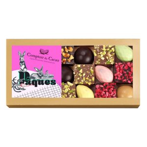 Comptoir du Cacao Praline Domes Squares Carton Window Box 162g