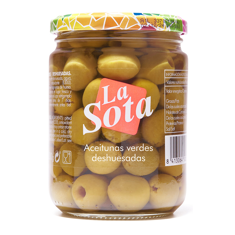 La Sota Pitted Green Olives 340g
