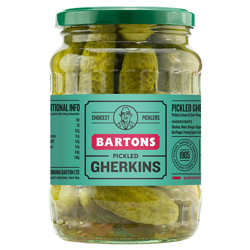 Bartons Whole Gherkins 670g