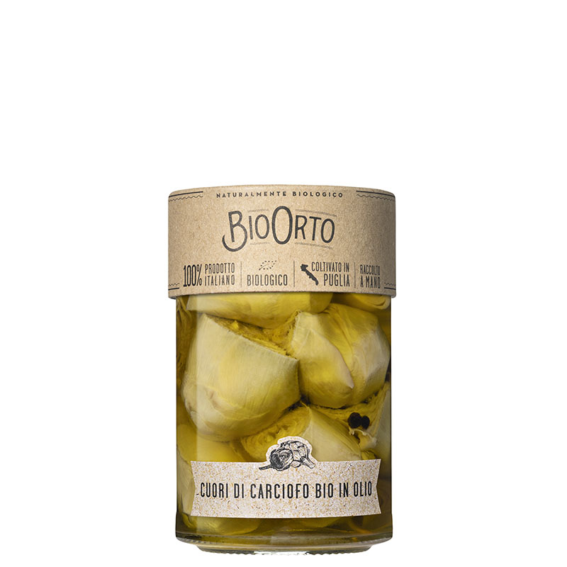 BioOrto Organic Whole Artichoke Hearts 350g