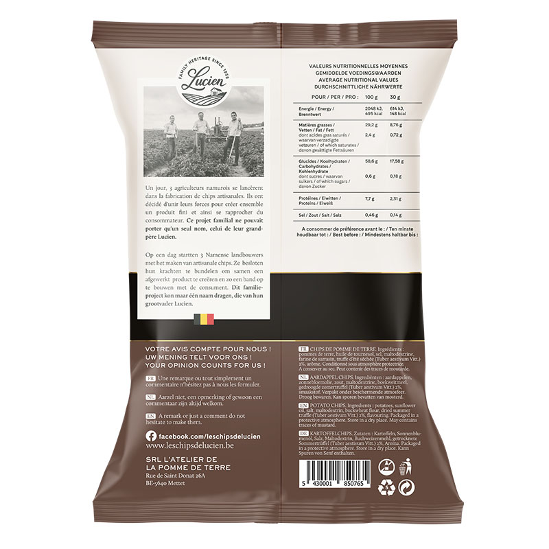 Lucien Truffle Potato Chips 125g - Image 2