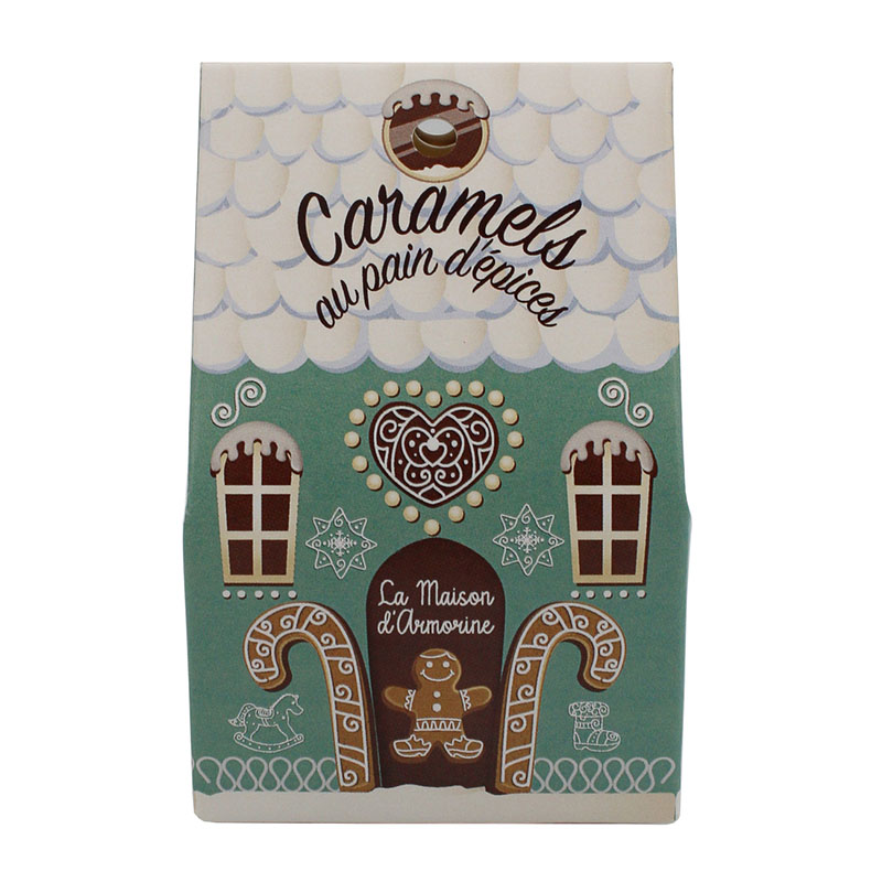 La Maison Armorine Gingerbread Salted Butter Caramel Candy in Chatet Carton 40g - Image 2