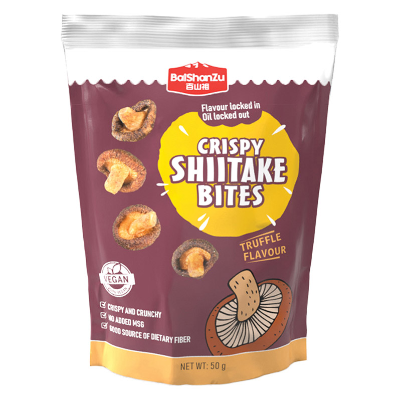 Snack Crispy Shiitake Bites com Trufa BaiShanZu 50g
